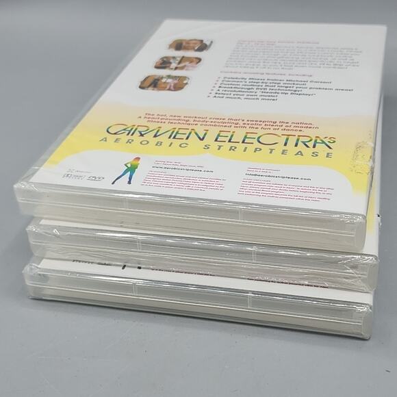 Carmen Electra Aerobic Striptease Dance Workout Lot of 3 DVDs 2, 3, & 5 Sealed - Picture 3 of 12